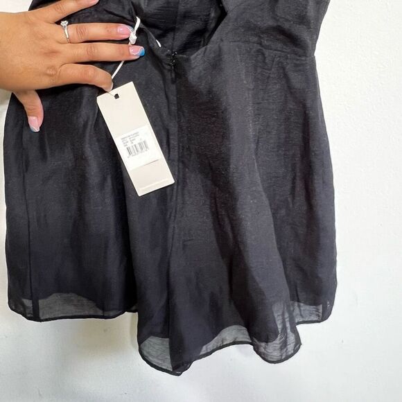 Keepsake Black V Neck Ruffle Romper Remind Me Playsuit XS NEW - Picture 5 of 10